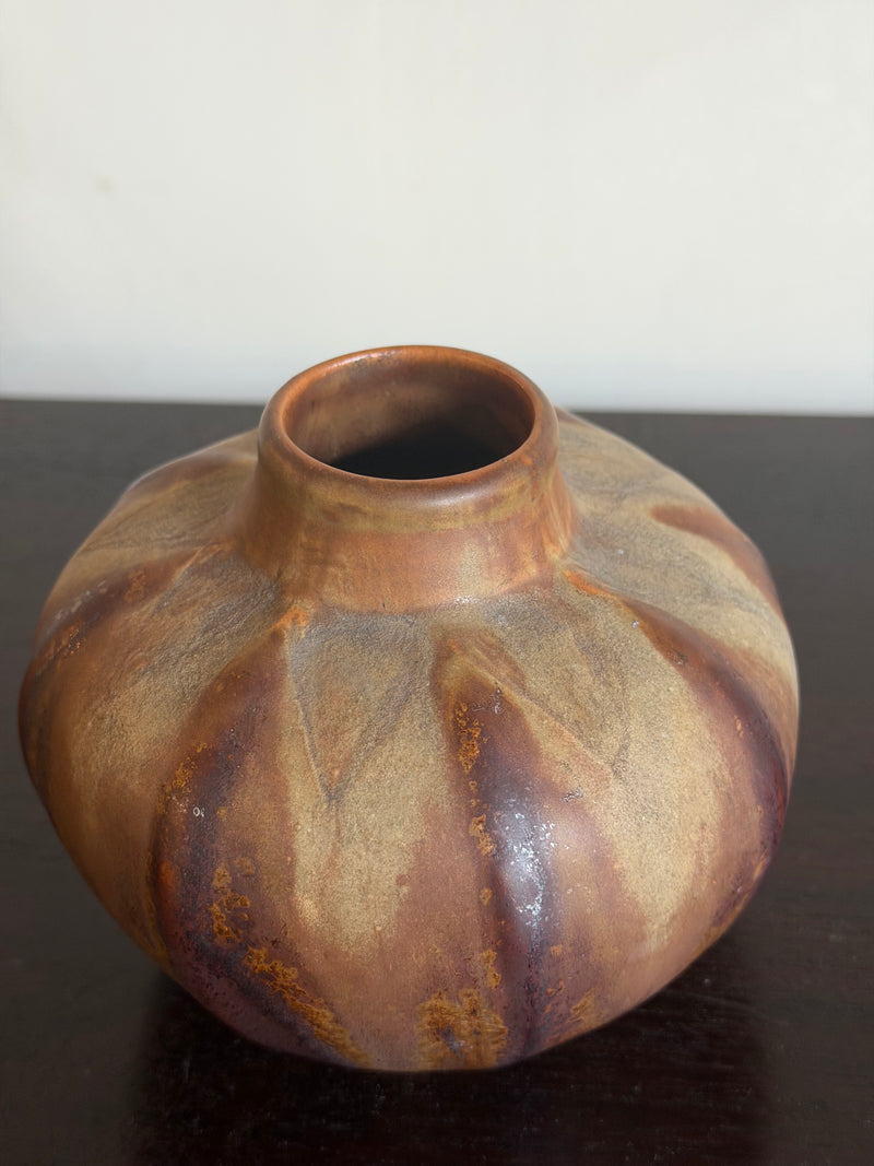 French Art Deco Stoneware Vase with Drip Glazes, 4 Available