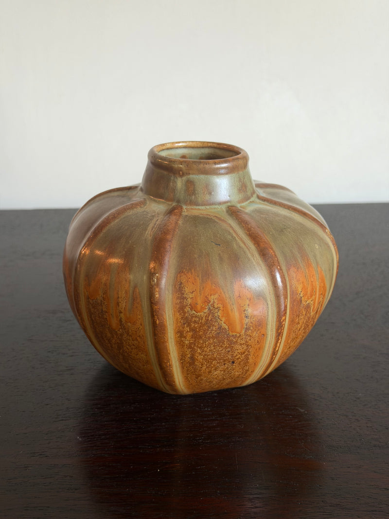 French Art Deco Stoneware Vase with Drip Glazes, 4 Available