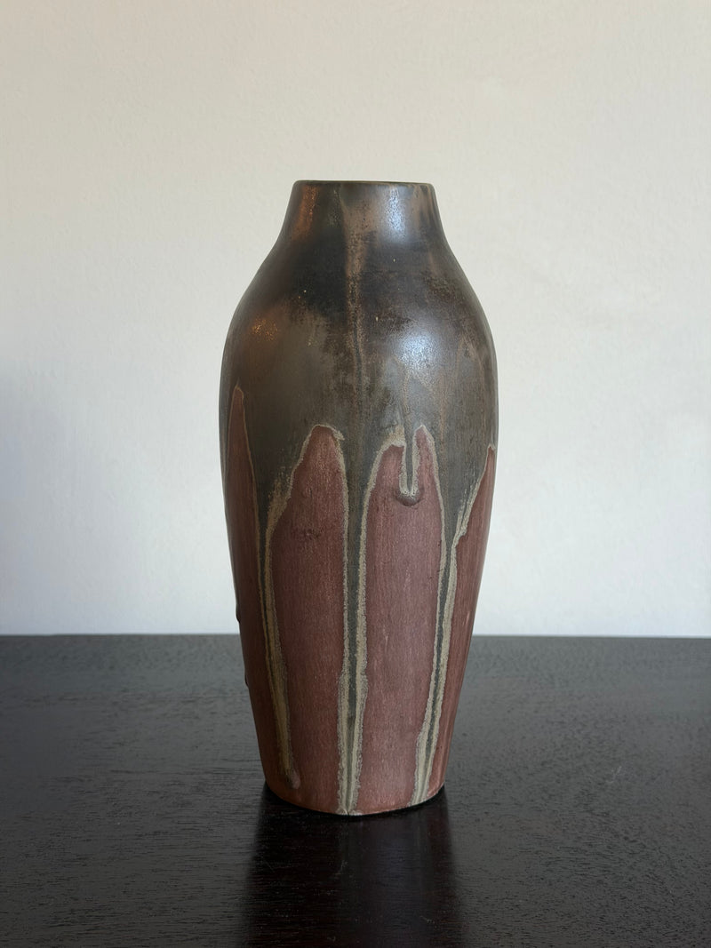 French Art Deco Stoneware Vase with Drip Glazes, 4 Available