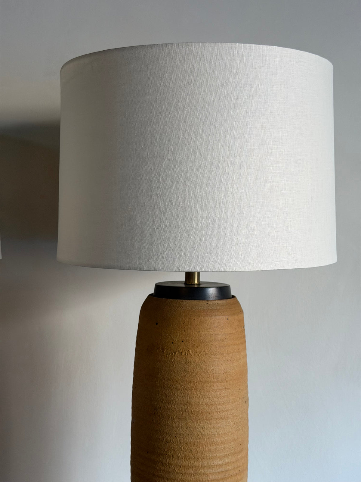 Pair of Mid-Century Textured Ceramic Table Lamps