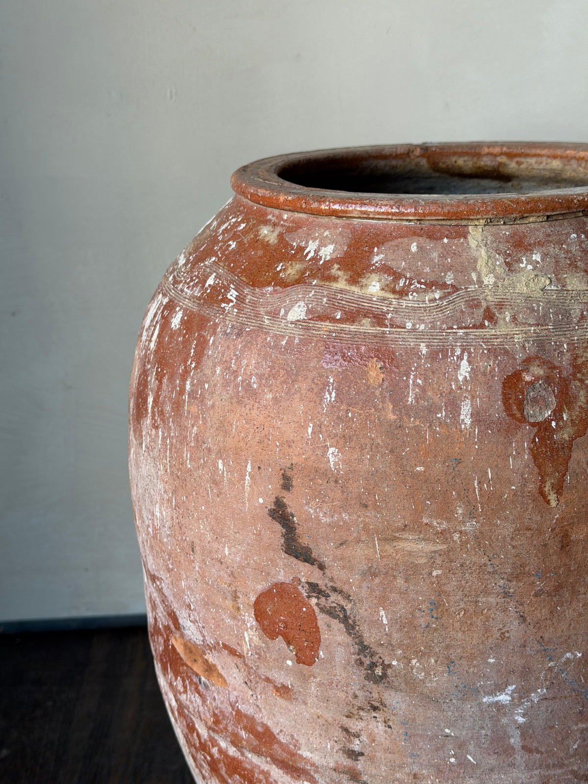 Terracotta Vintage Turkish Olive Pot