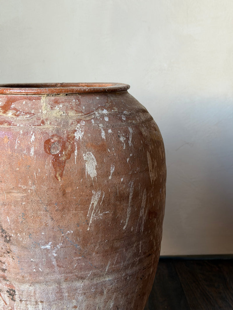 Terracotta Vintage Turkish Olive Pot