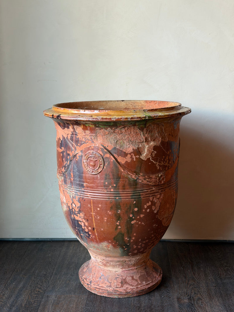 Antique French Anduze Urn, Signed Louis Bourguet, c. 1900