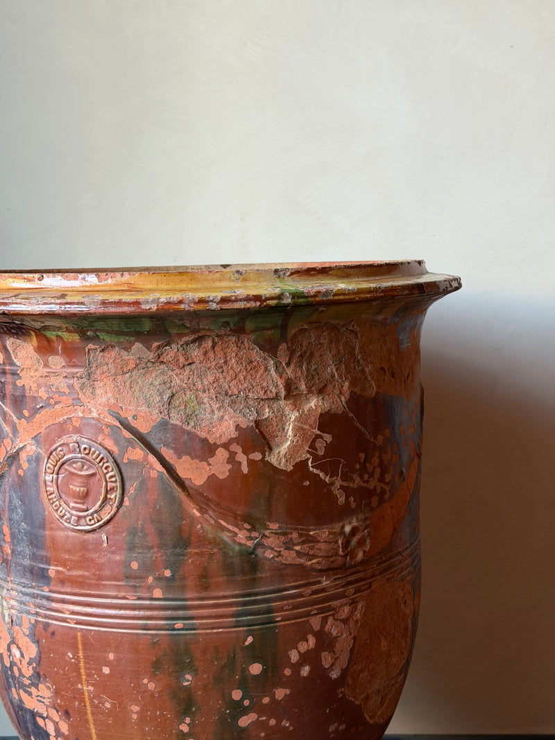 Antique French Anduze Urn, Signed Louis Bourguet, c. 1900
