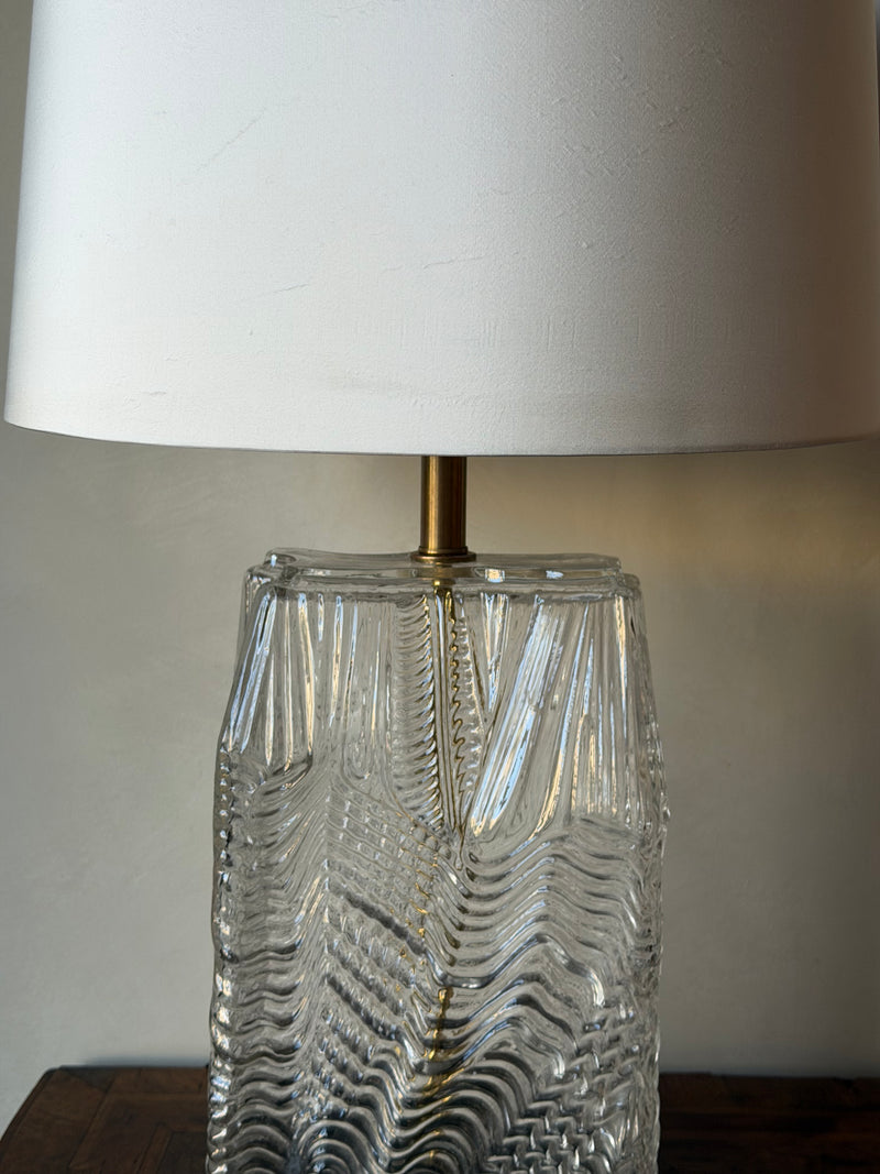 Sculptural Glass Table Lamp