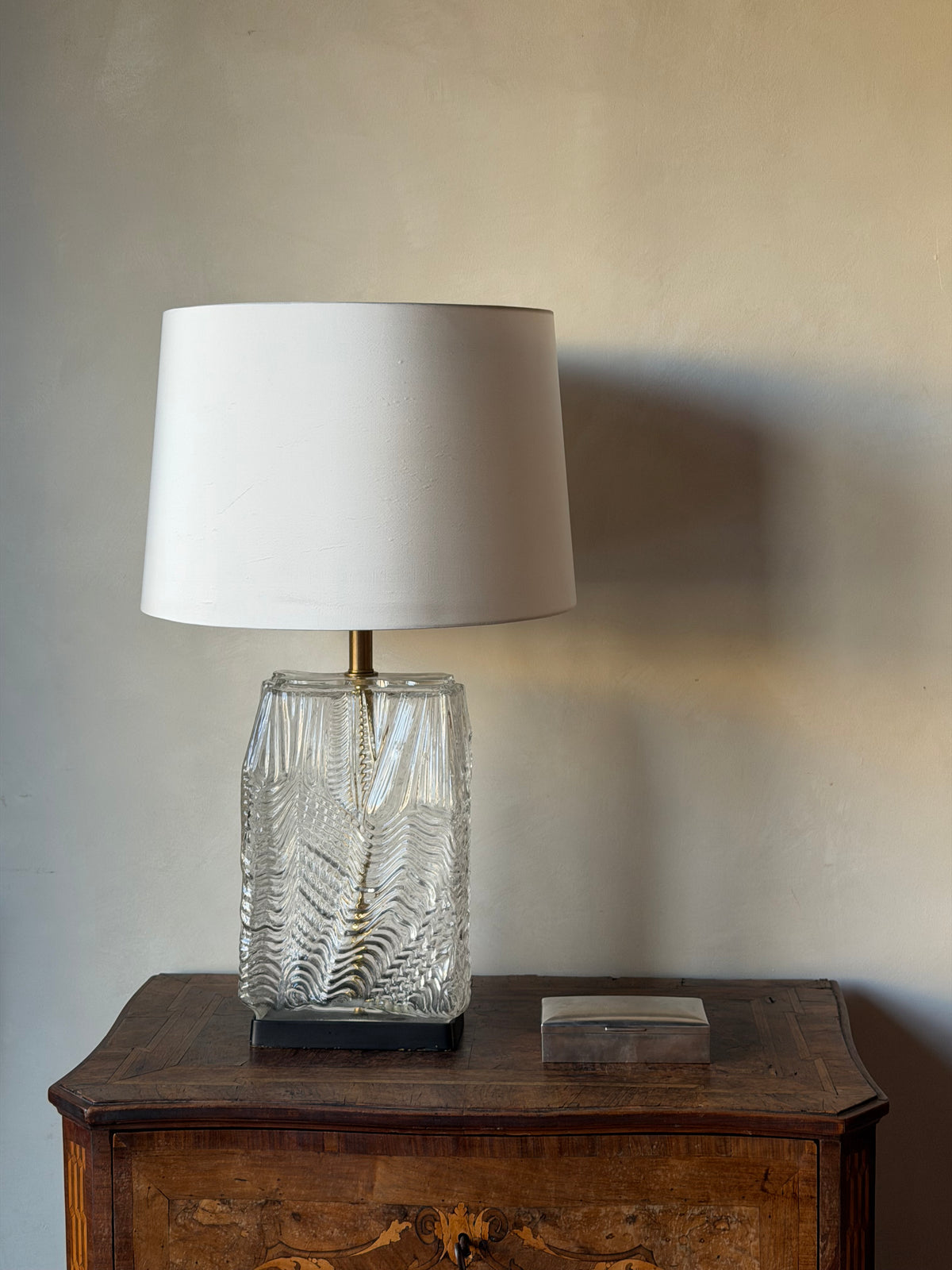 Sculptural Glass Table Lamp