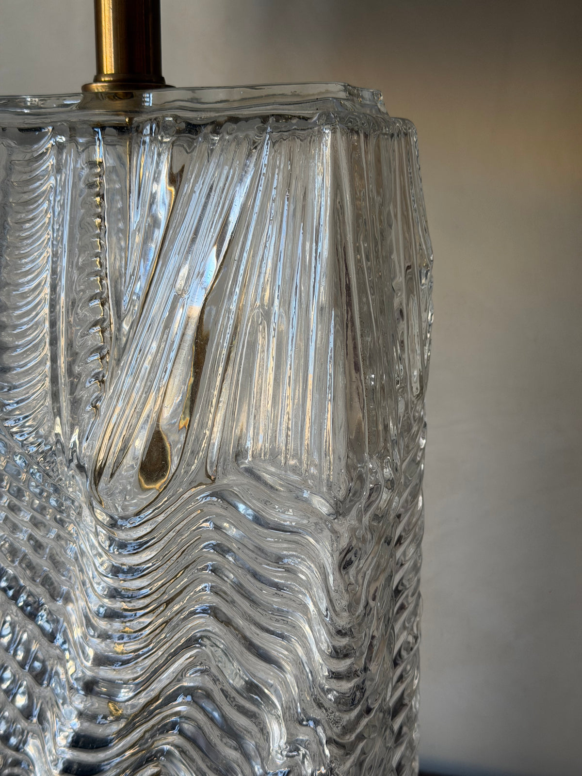 Sculptural Glass Table Lamp