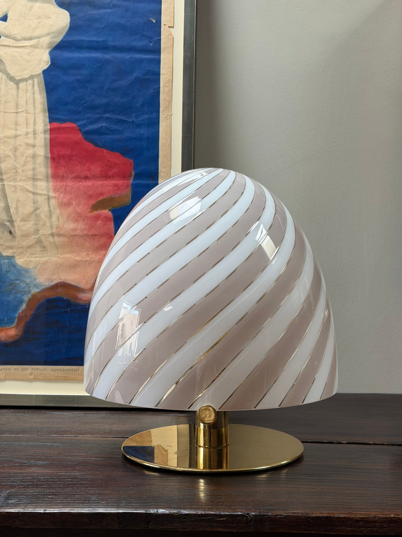 Murano Glass Domed LT 394 Table Lamp by Carlo Nason for Mazzega, 1970s