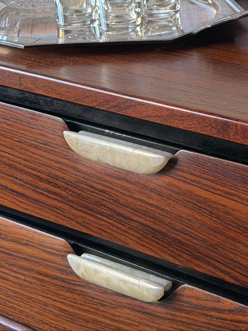 Italian Mid-Century Rosewood Sideboard with Six Drawers