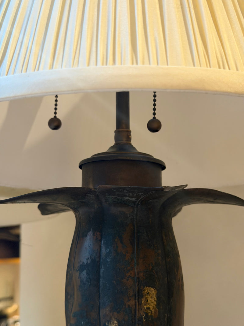 French Botanical Metal Table Lamp