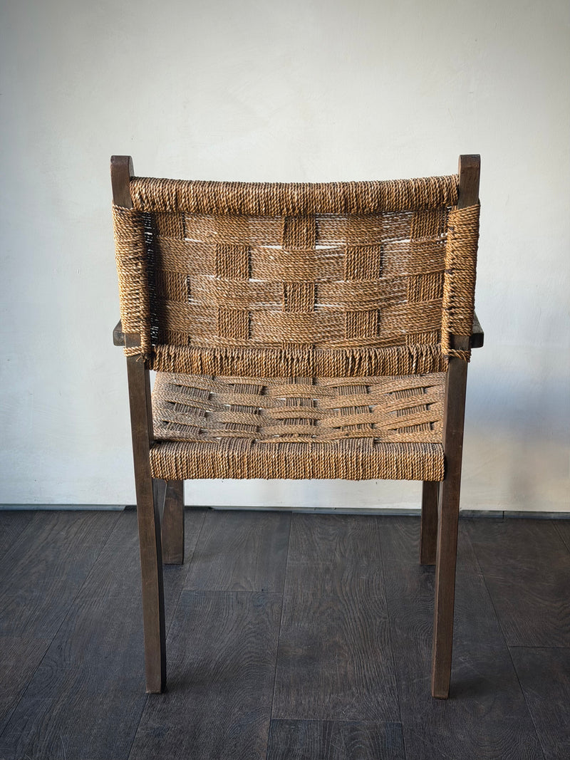 Brutalist Bauhaus Erich Dieckmann Rope Armchair, 2 Available