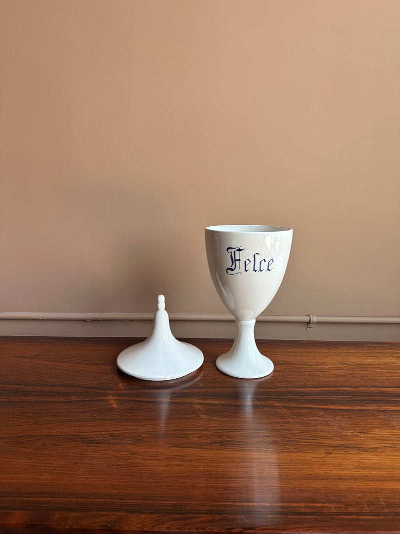 Set of Antique Italian Ceramic Apothecary Jars