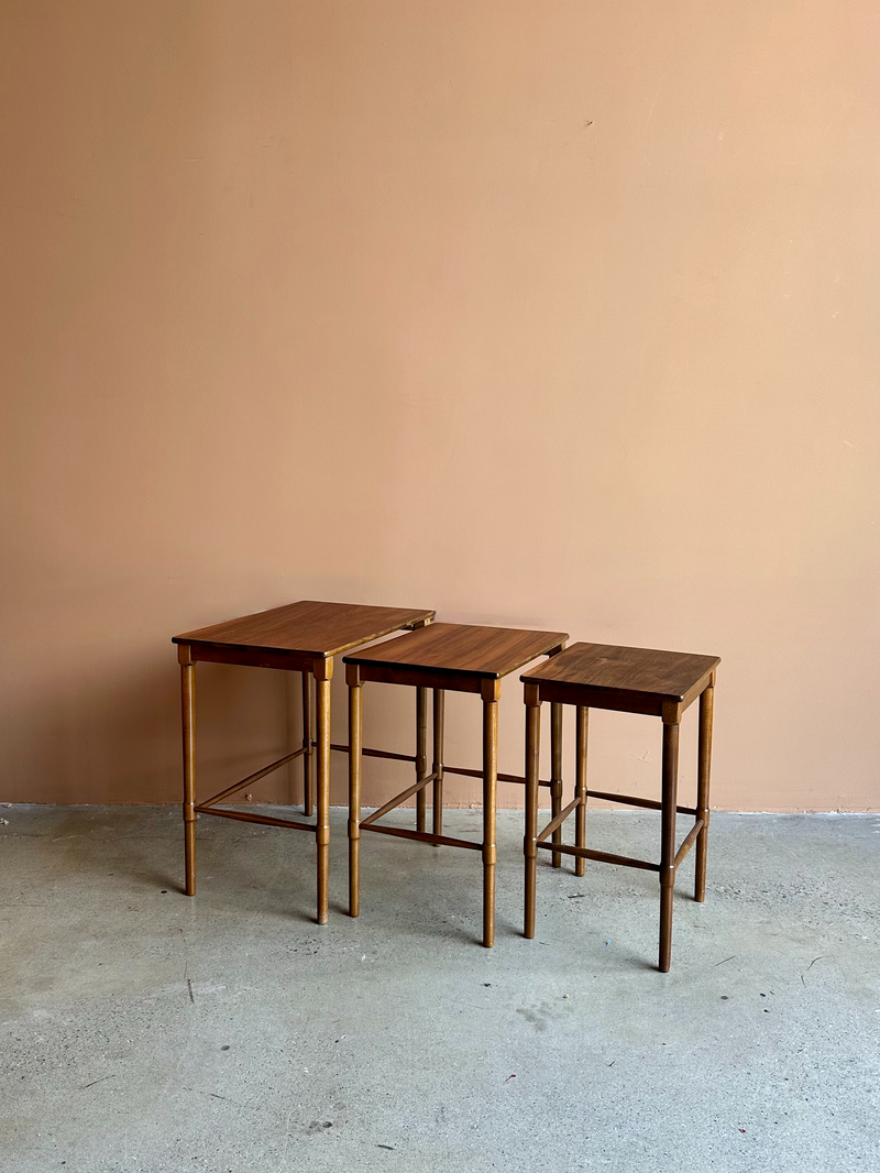 Walnut Nesting Tables att. Peter Hividt