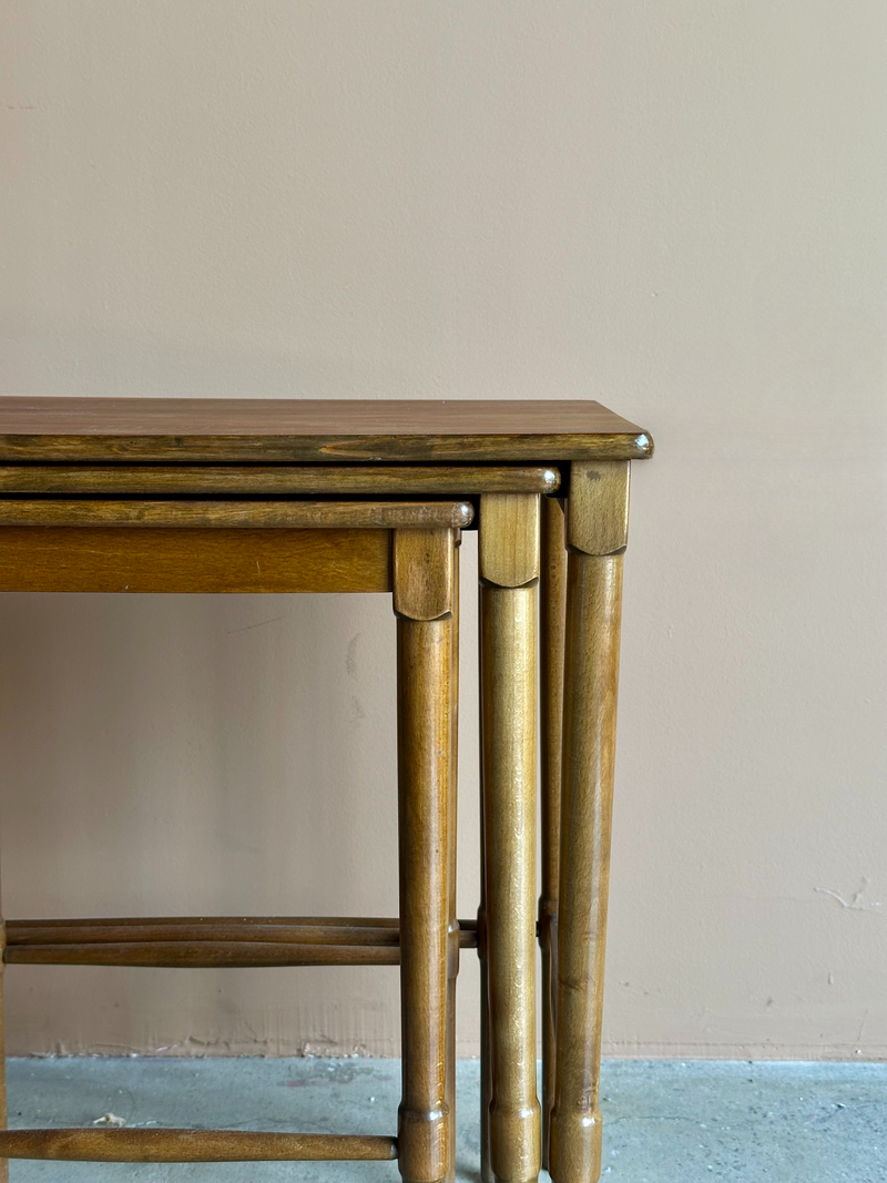 Walnut Nesting Tables att. Peter Hividt