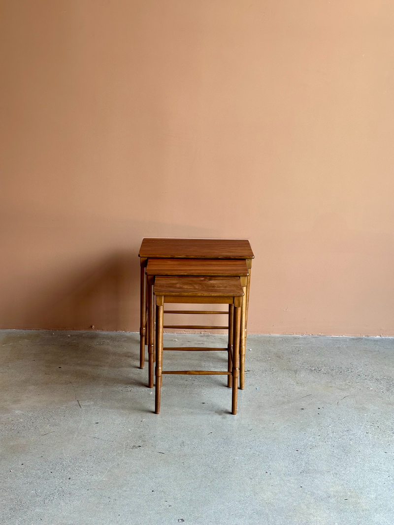 Walnut Nesting Tables att. Peter Hividt