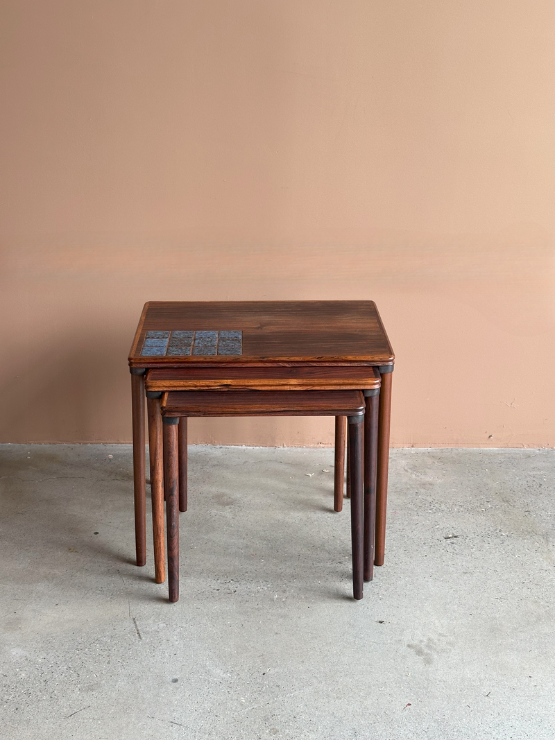 Rosewood Nesting Tables in the style of Johannes Andersen