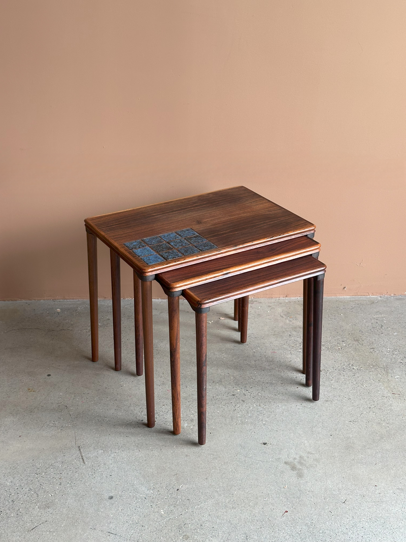 Rosewood Nesting Tables in the style of Johannes Andersen