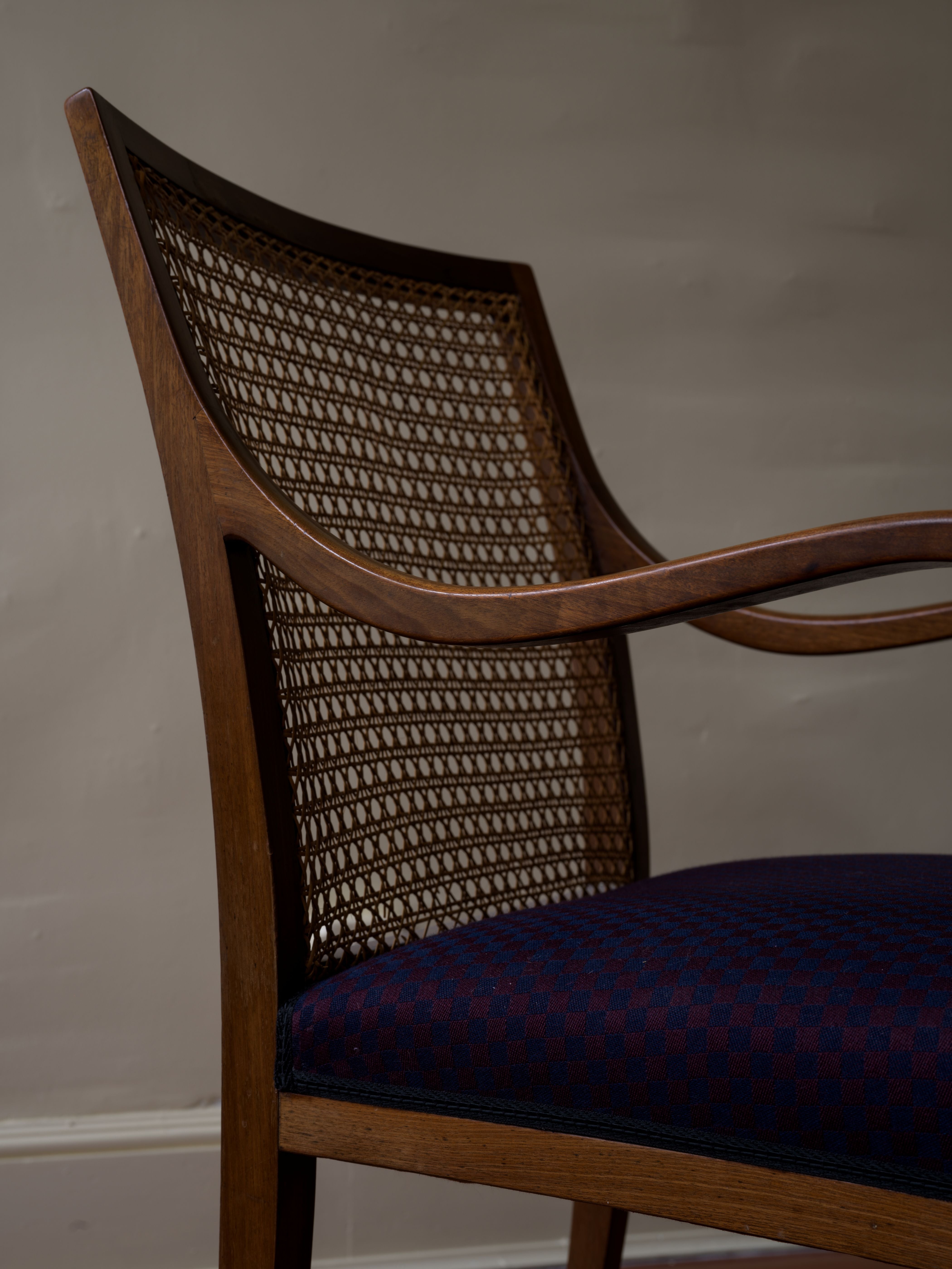 Mahogany and Caned Armchair by Frits Henningson