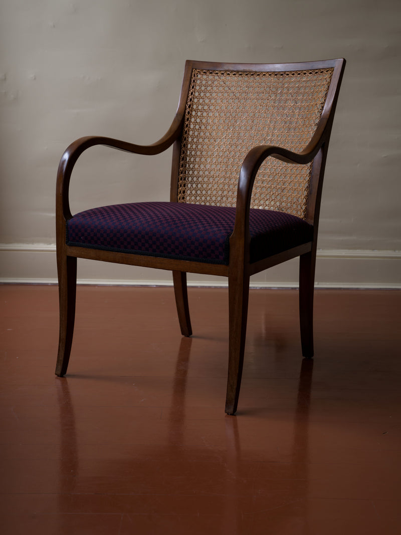 Mahogany and Caned Armchair by Frits Henningson