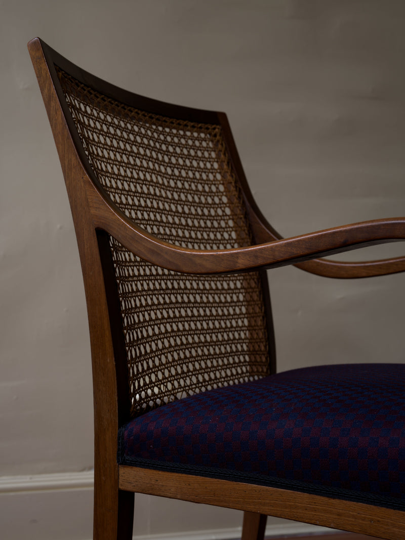 Mahogany and Caned Armchair by Frits Henningson