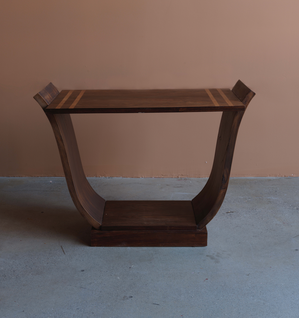 Art Deco Lyre Side Table