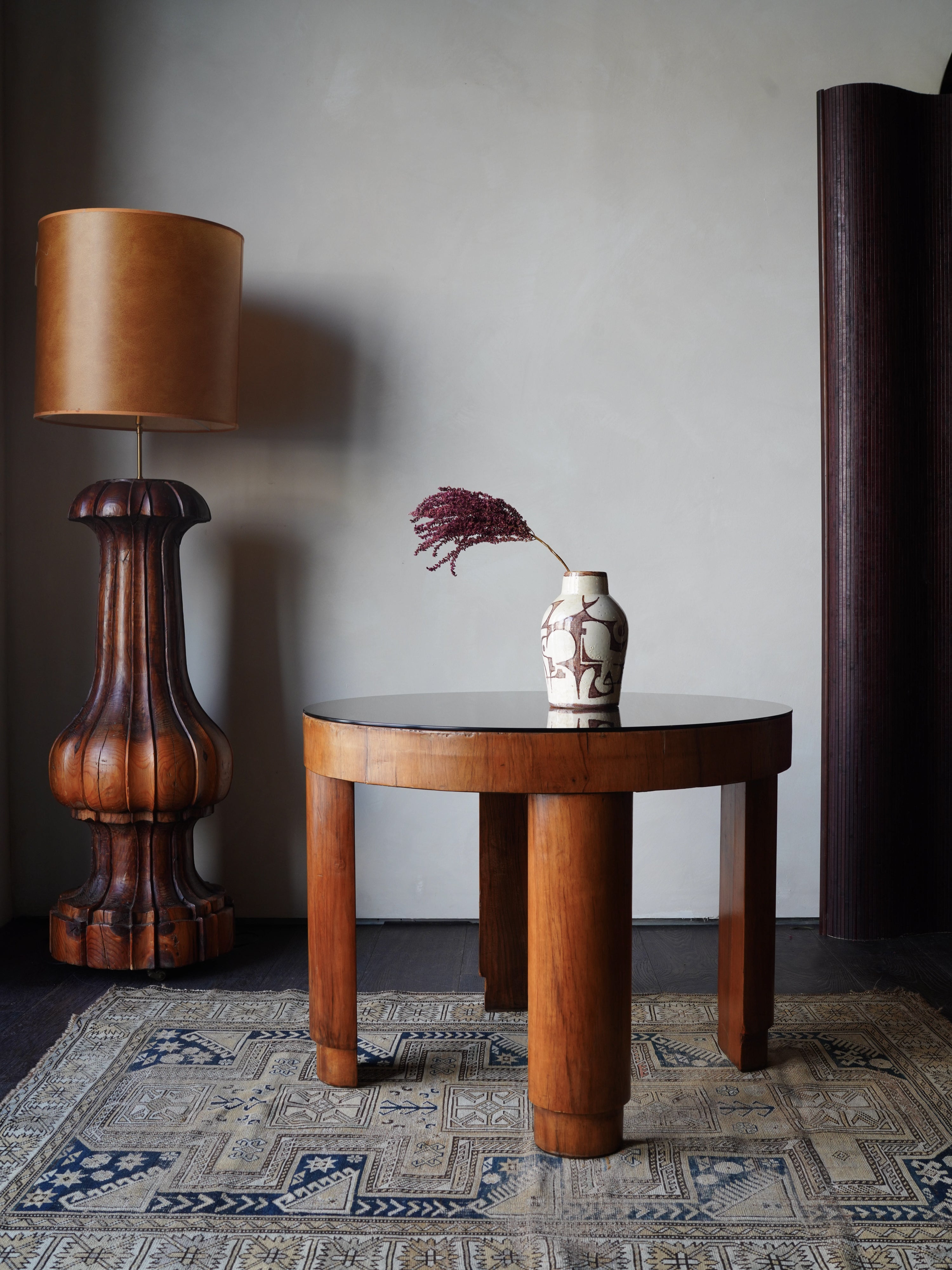 Italian Midcentury Walnut Side Table