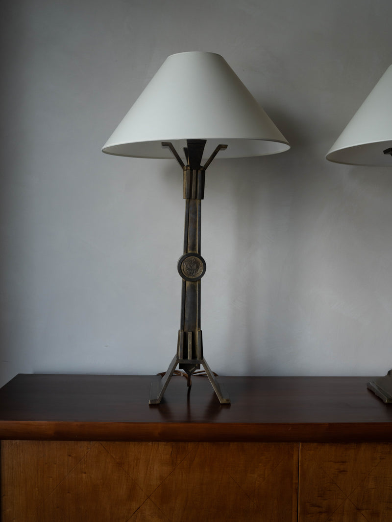 Pair of Vintage Bronze Table Lamps