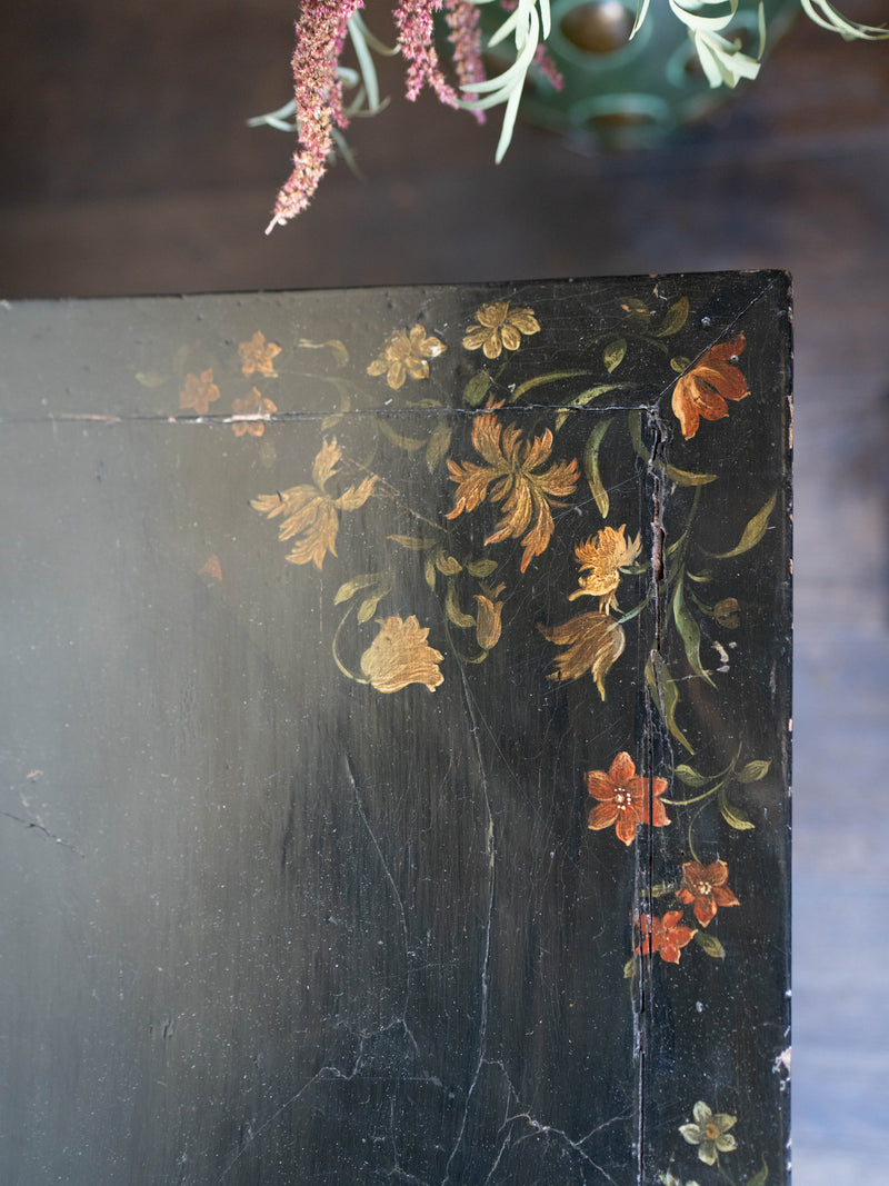 Black Lacquered Chinoiserie Side Table