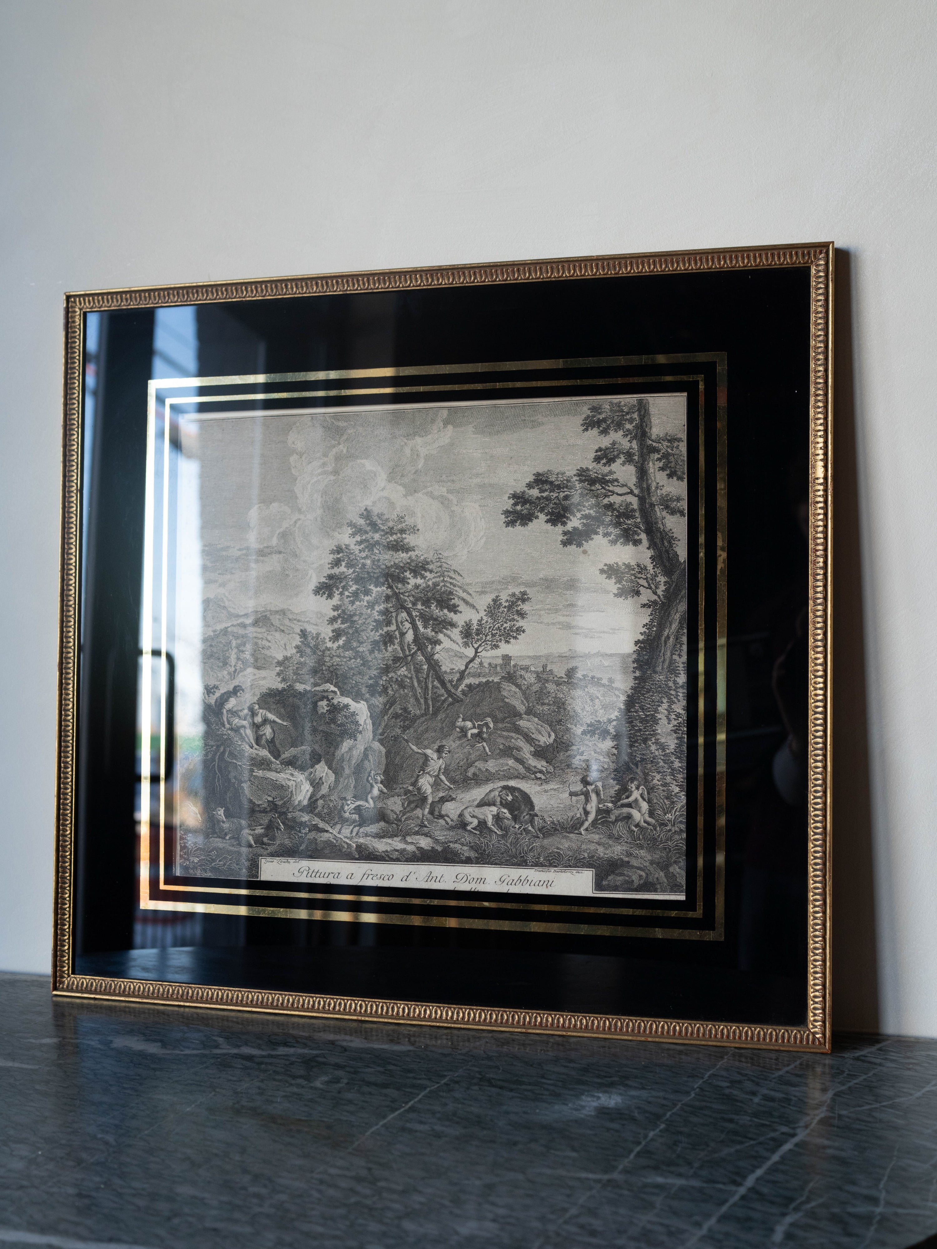 18th-Century Italian Engraving After Anton Domenico Gabbiani