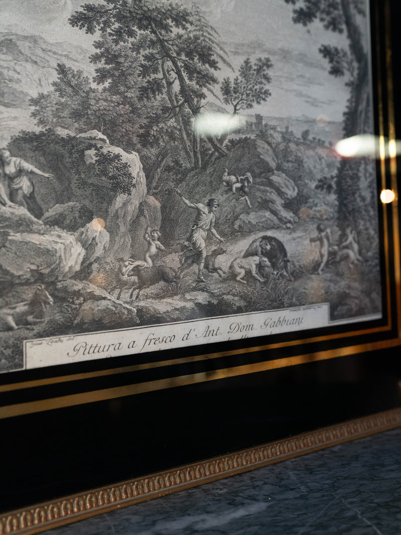 18th-Century Italian Engraving After Anton Domenico Gabbiani