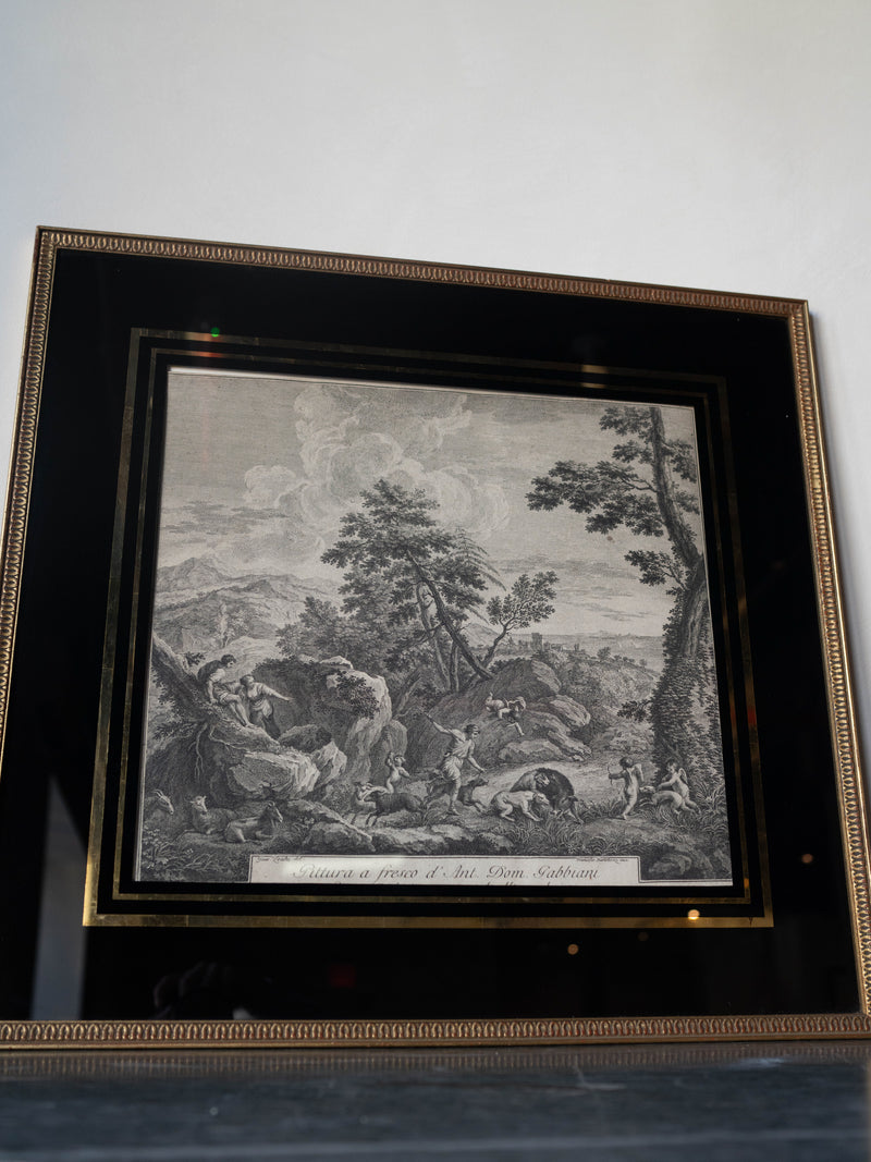 18th-Century Italian Engraving After Anton Domenico Gabbiani