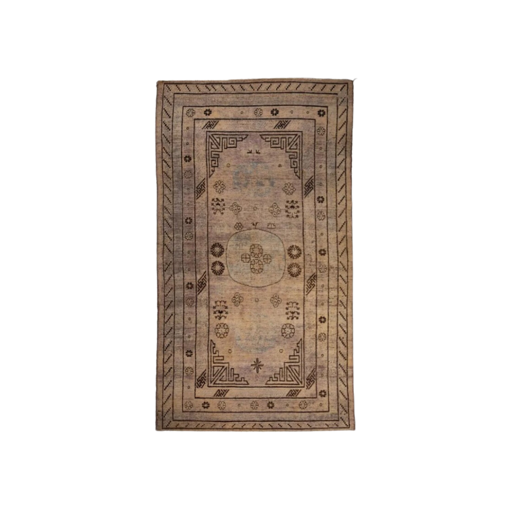 Samarkand Wool Carpet, Early 20th-Century