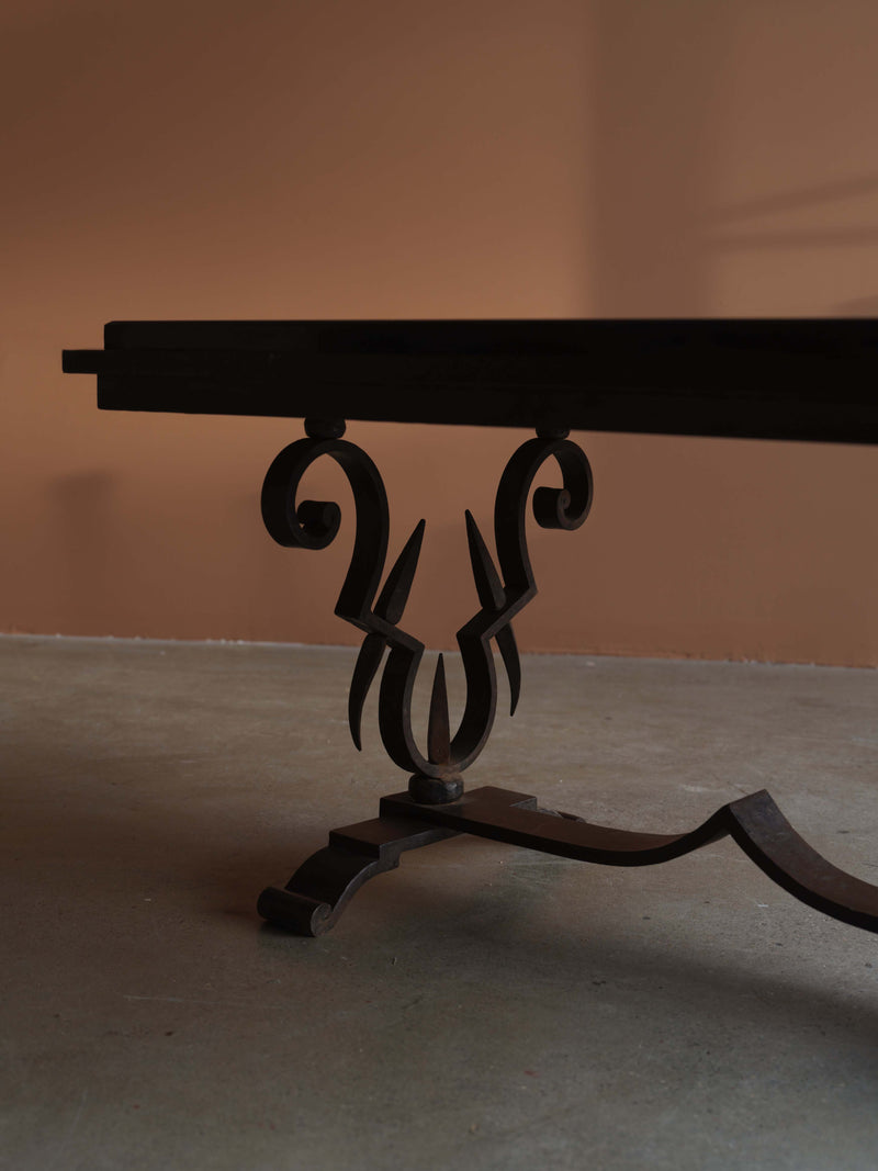 Art Deco Wrought Iron Coffee Table