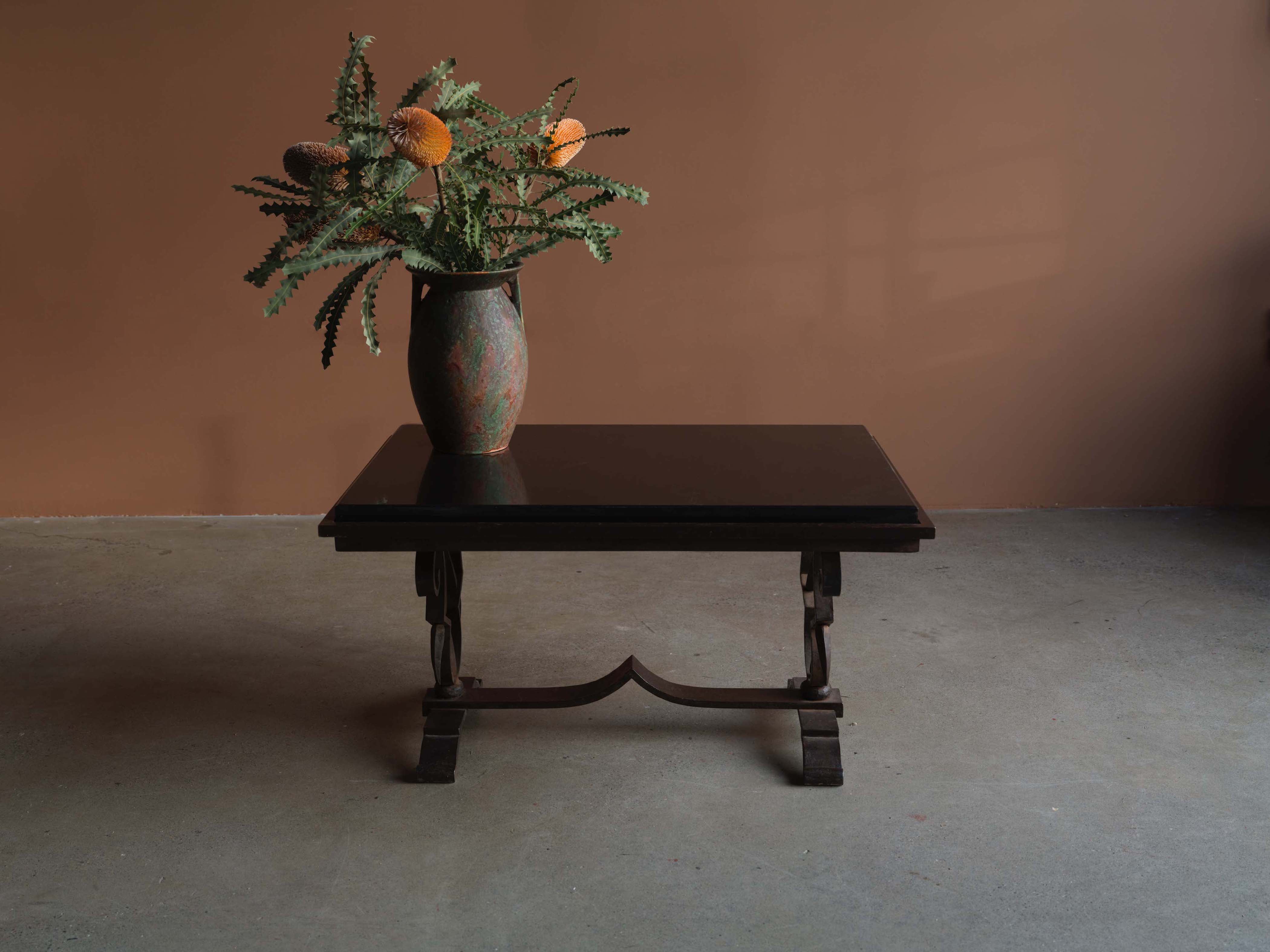 Art Deco Wrought Iron Coffee Table