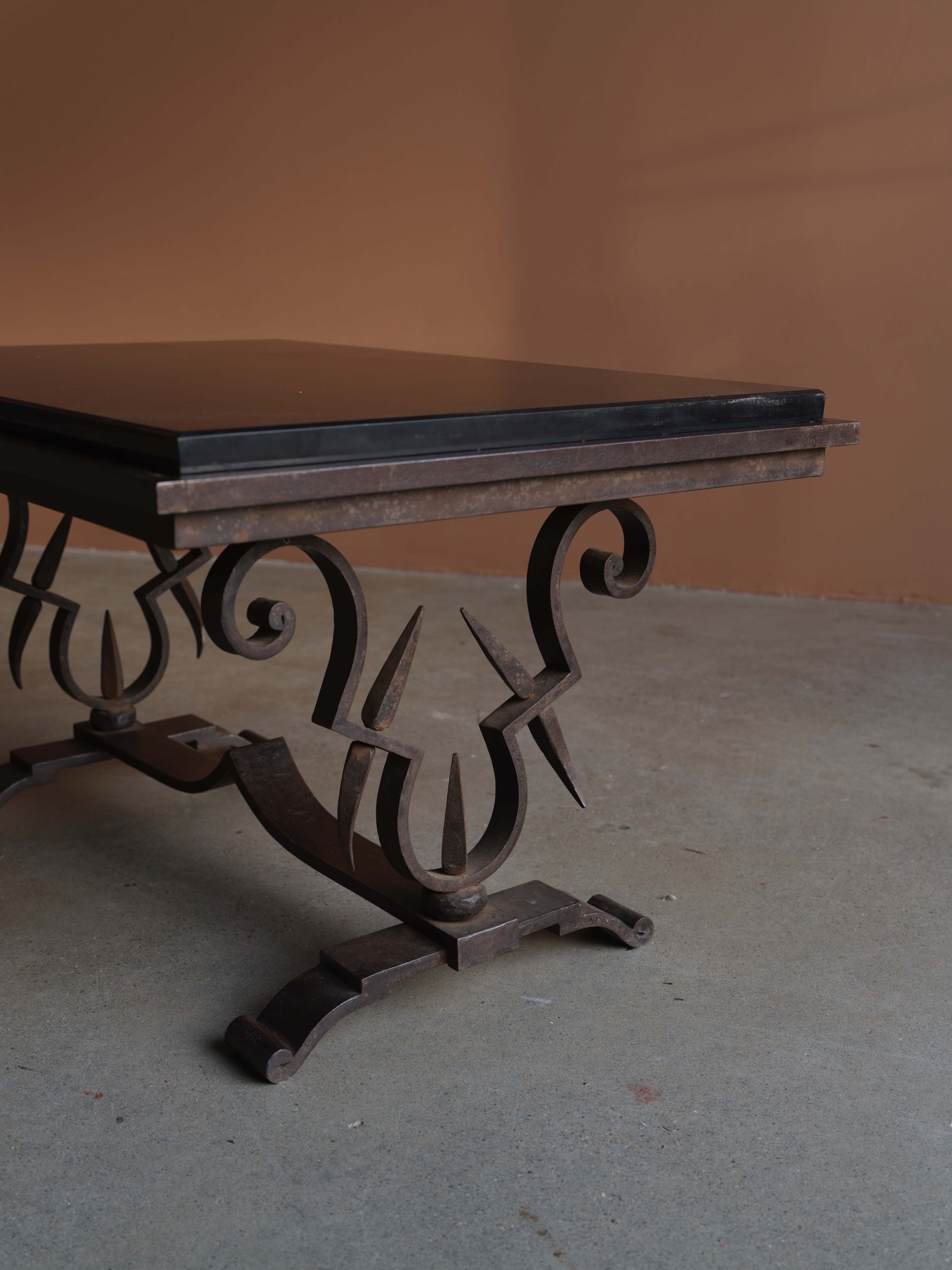 Art Deco Wrought Iron Coffee Table