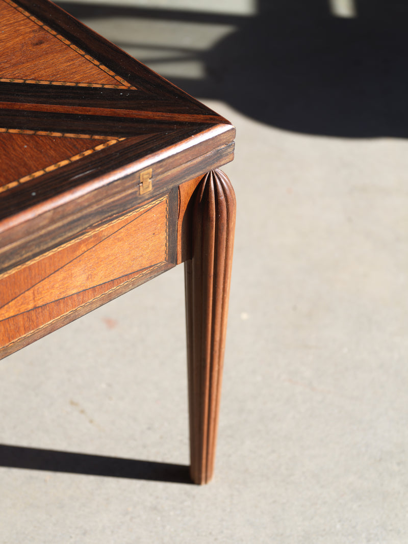 Vintage Rosewood Folding Card Table, c. 1940
