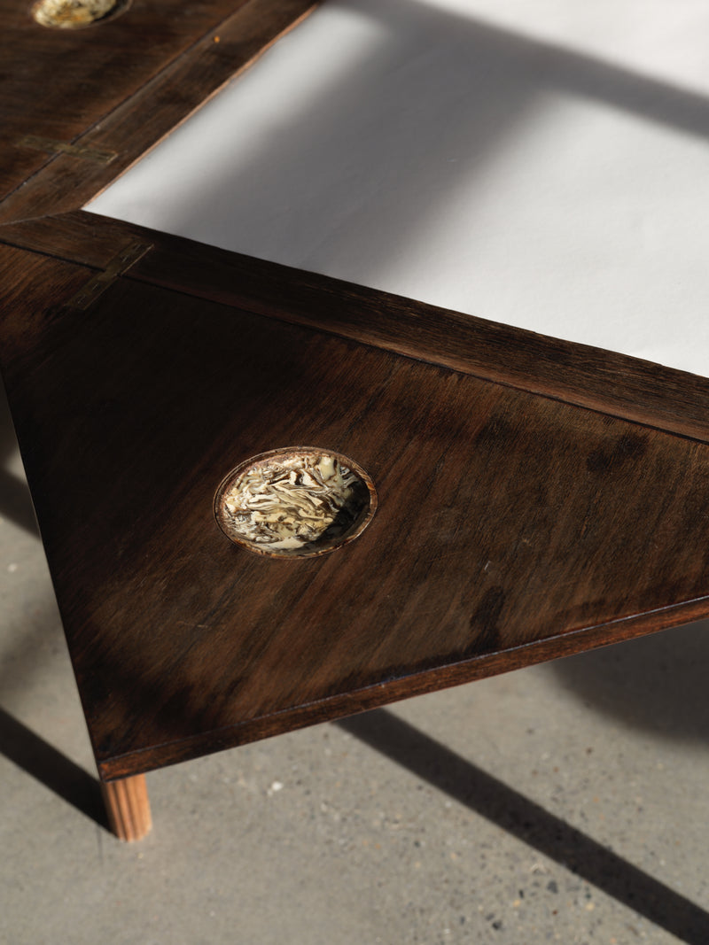 Vintage Rosewood Folding Card Table, c. 1940