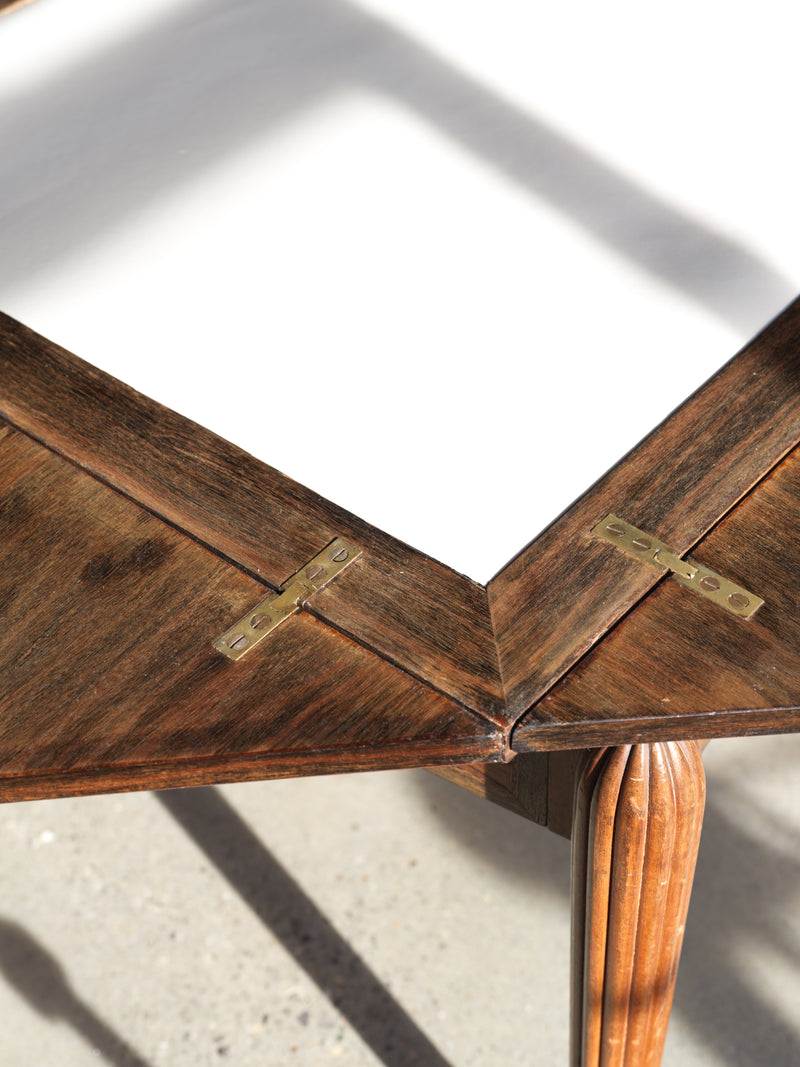 Vintage Rosewood Folding Card Table, c. 1940