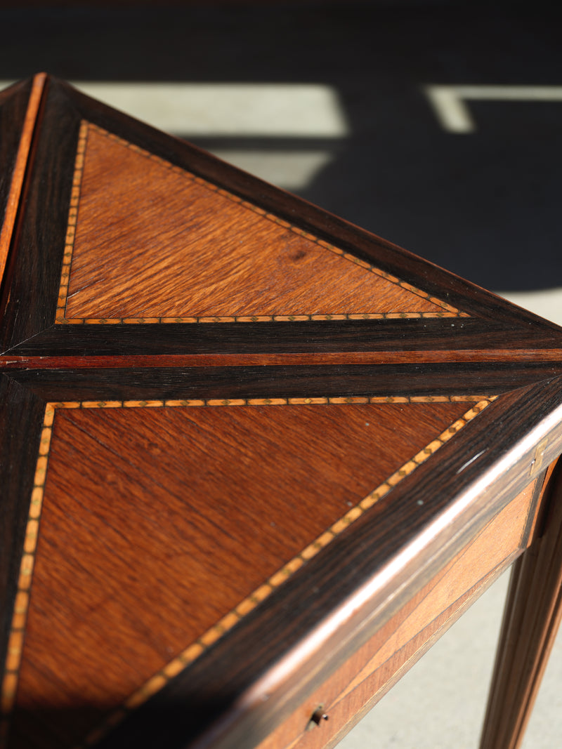 Vintage Rosewood Folding Card Table, c. 1940