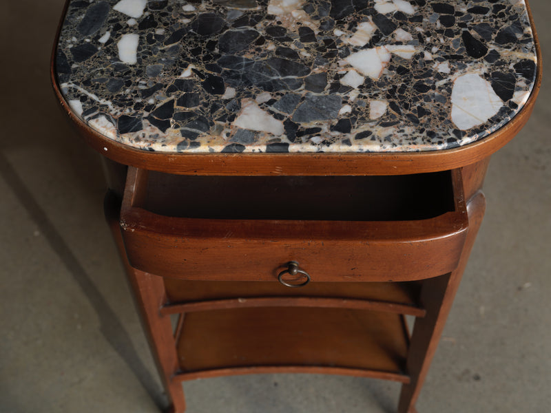 French Louis XV Marble Rafraichissoir Side Table